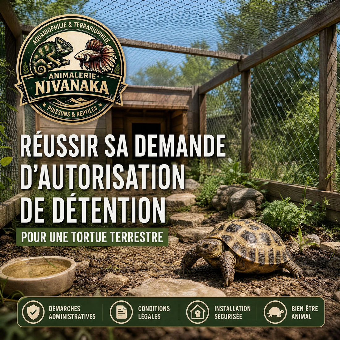 Demande d’autorisation de détention pour une tortue terrestre : démarches, formulaire et conseils