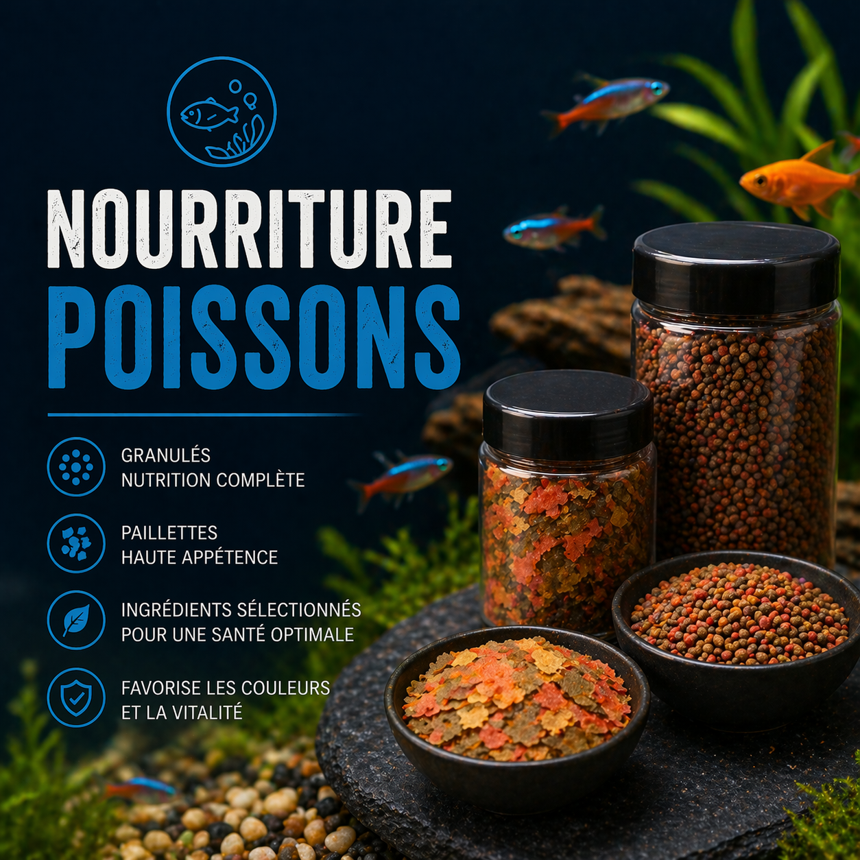 Nourriture a Compléments poissons