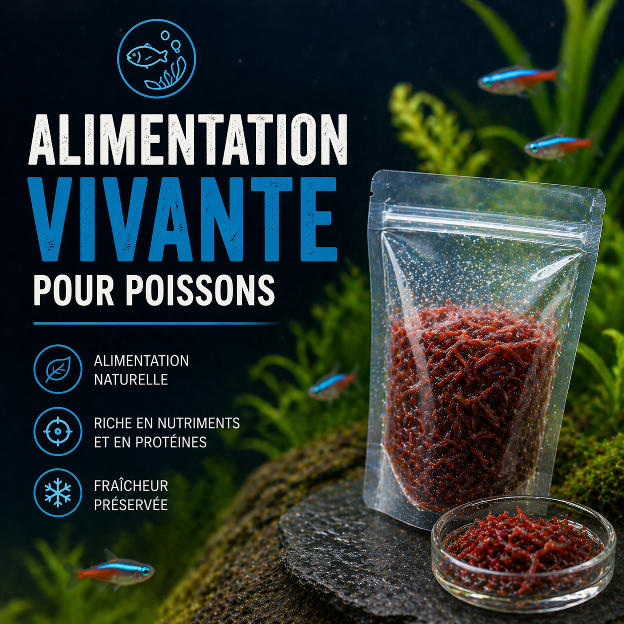 Alimentation vivante pour poissons