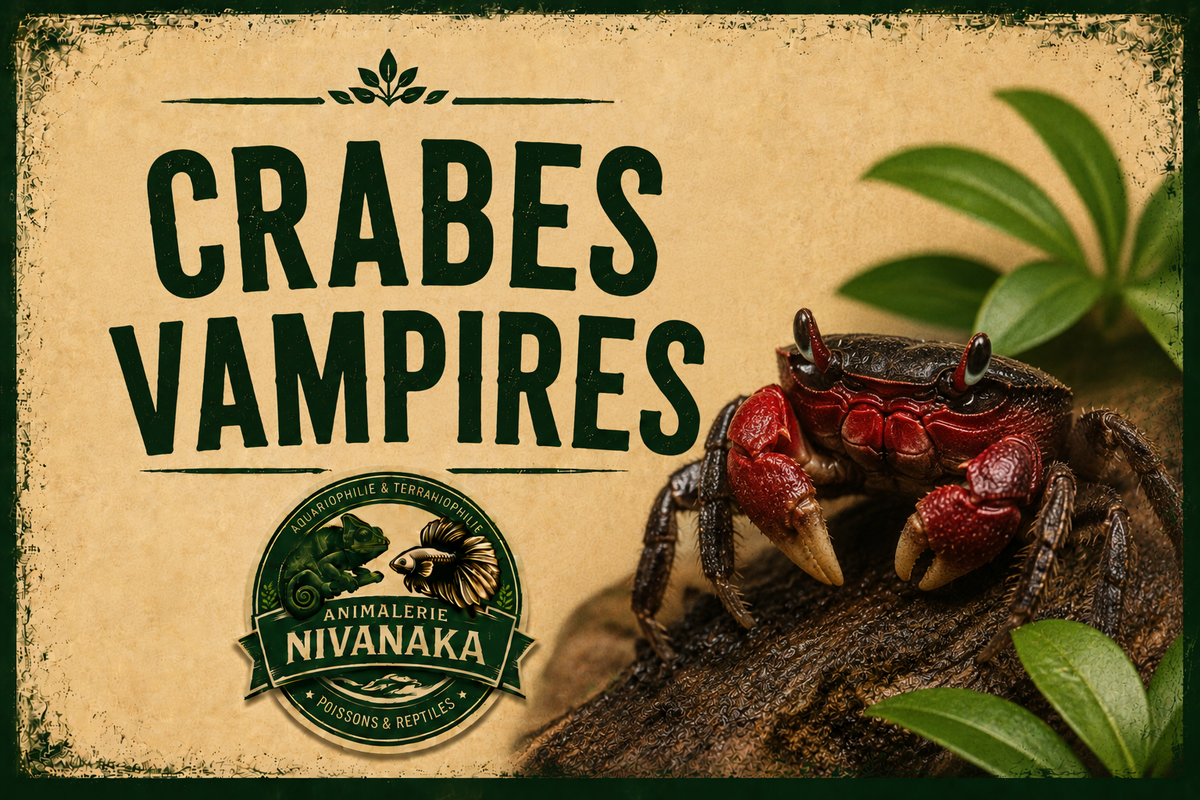 Crabes vampires Geosesarma de différentes espèces et couleurs - Nivanaka