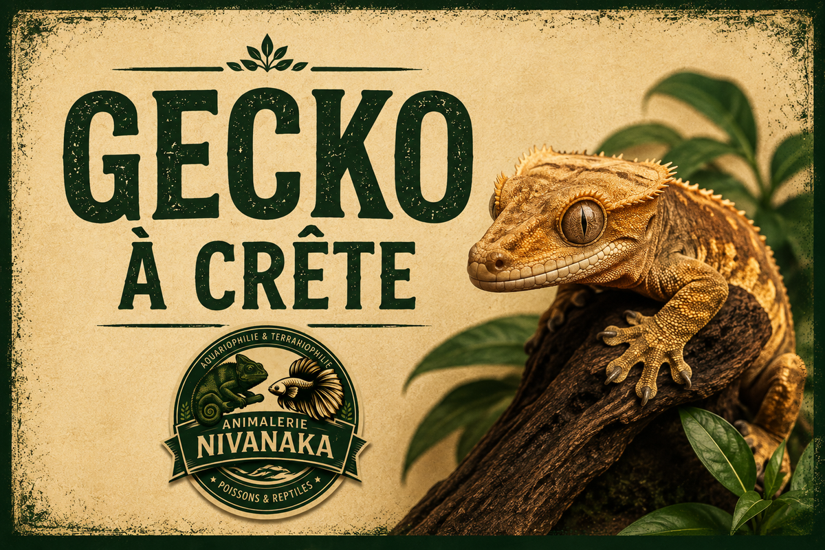 Geckos à crête Correlophus ciliatus de différentes couleurs et mutations - Nivanaka