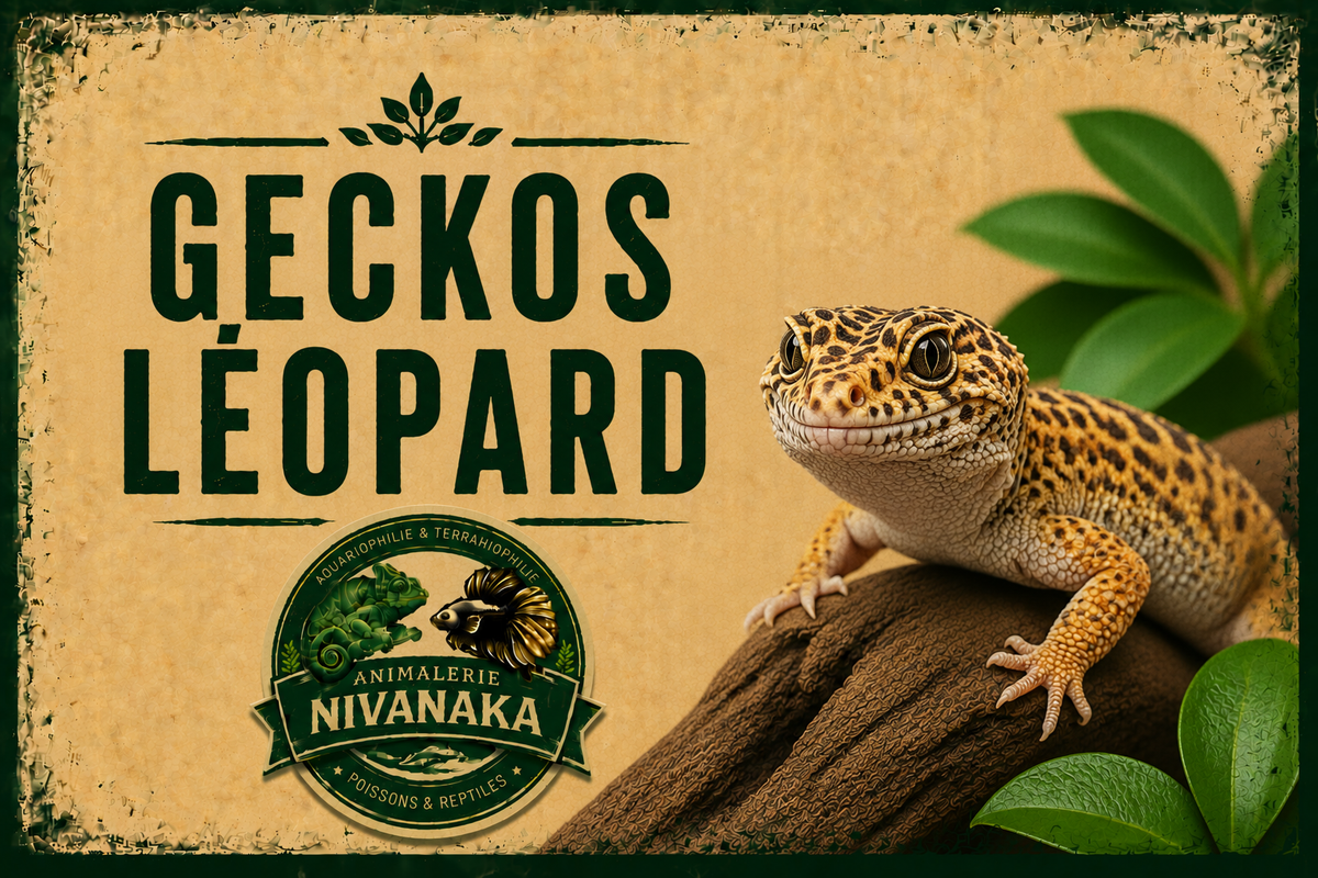 Geckos léopards Eublepharis macularius de différentes couleurs et mutations - Nivanaka