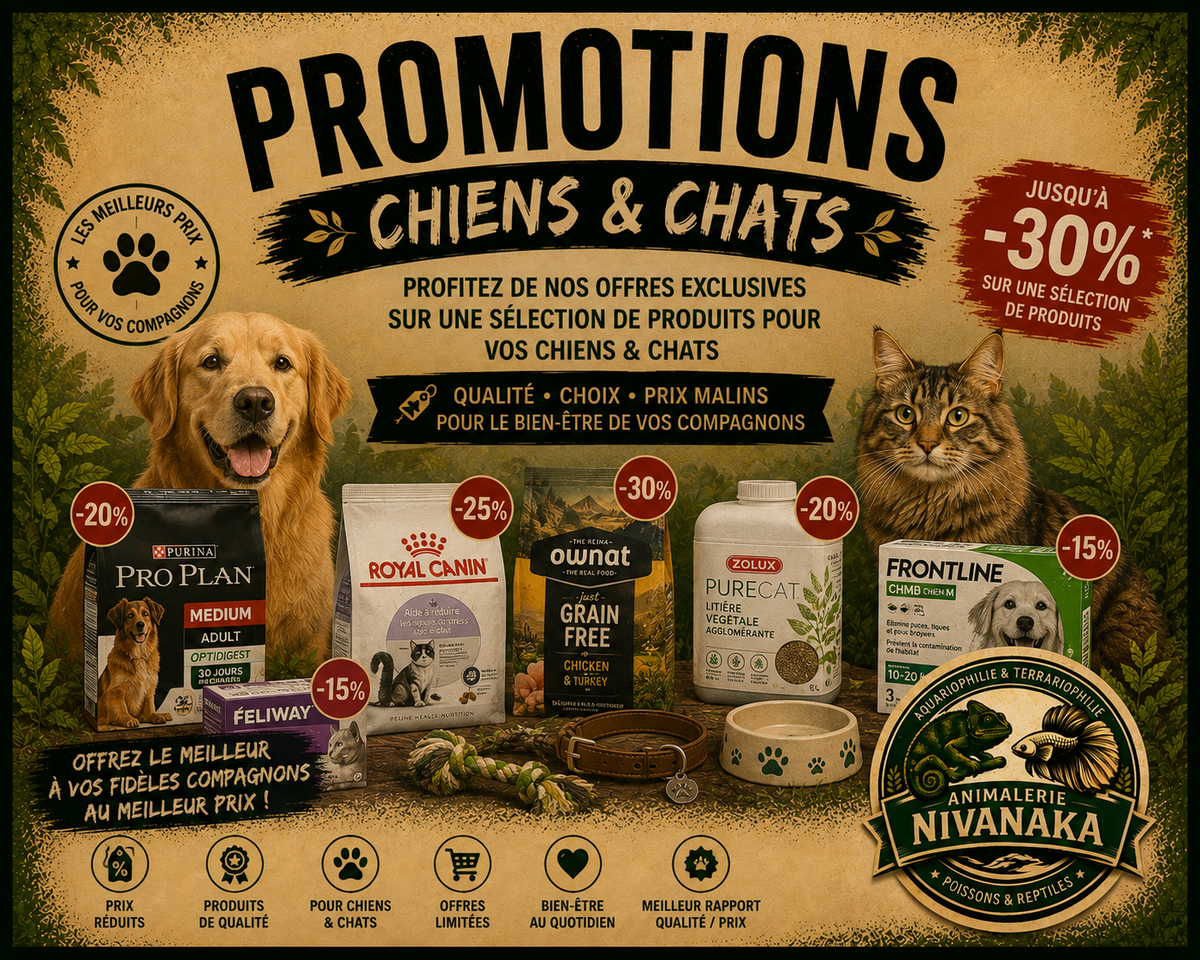 Promotions sur les produits et accessoires pour chiens et chats - Nivanaka