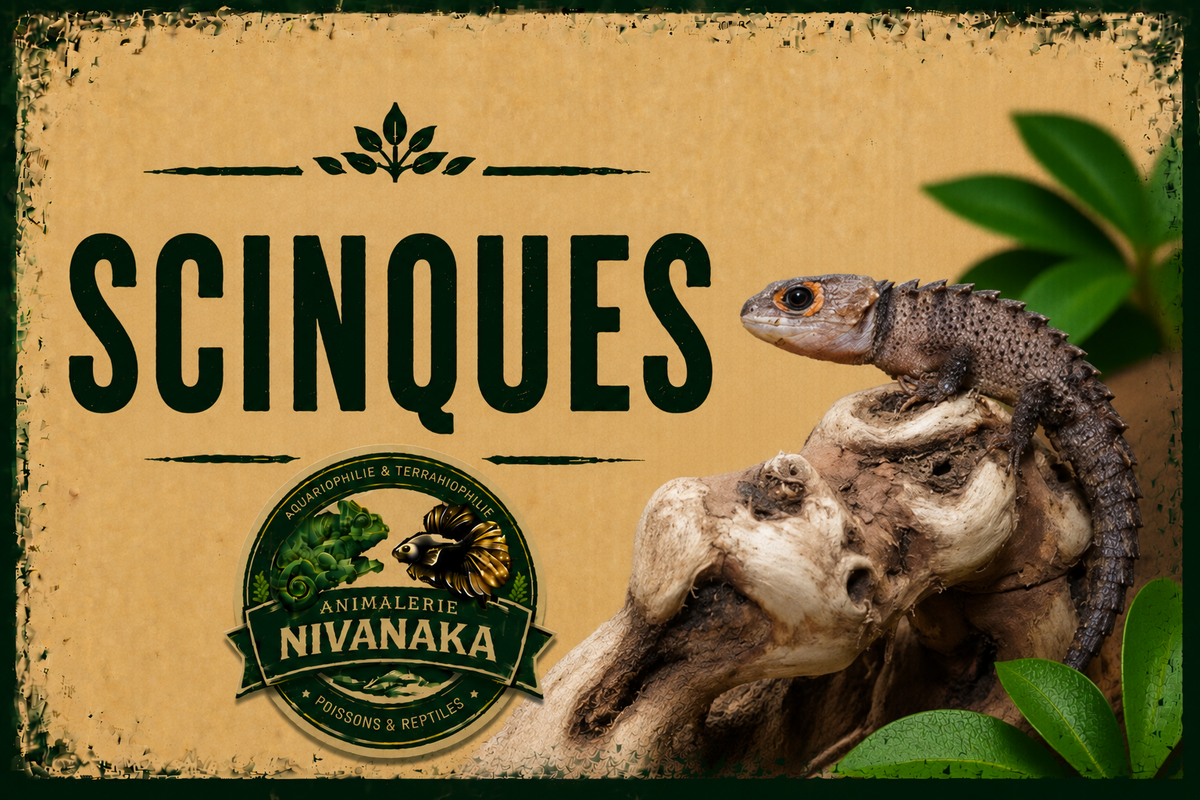 Scinques de différentes espèces disponibles chez Nivanaka - terrariophilie