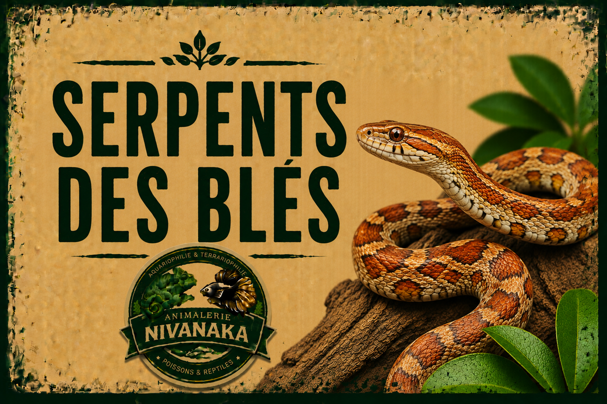 Serpents des blés Pantherophis guttatus et différentes mutations - Nivanaka
