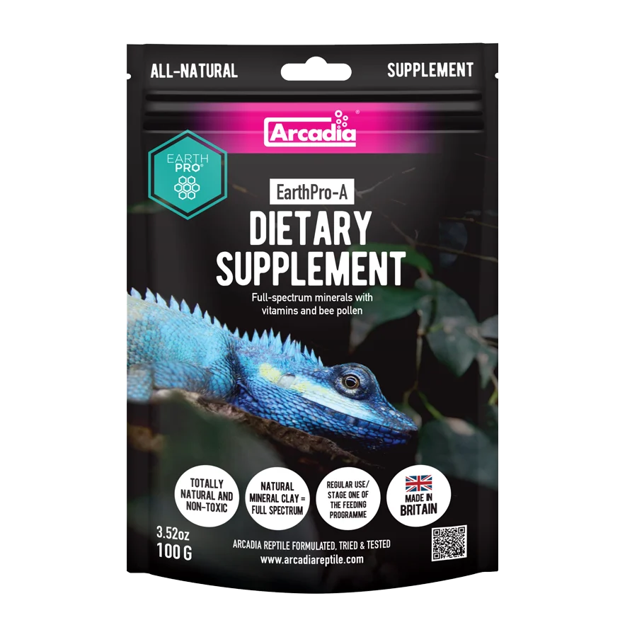 Complément vitamines et calcium reptiles Arcadia EarthPro-A 100gr