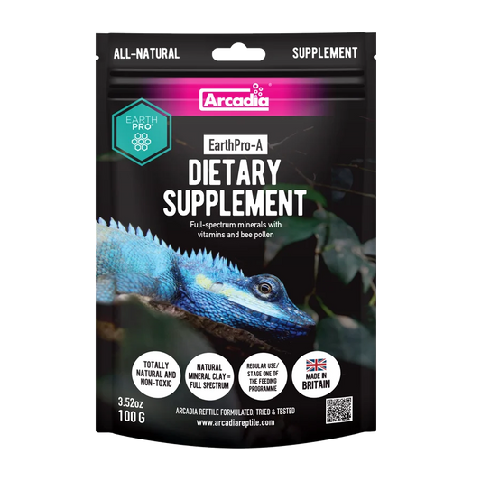 Complément vitamines et calcium reptiles Arcadia EarthPro-A 100gr
