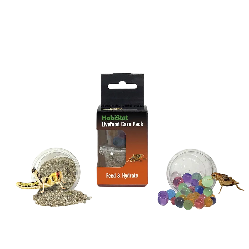 Nourriture et hydratation insectes Habistat Livefood Care Pack