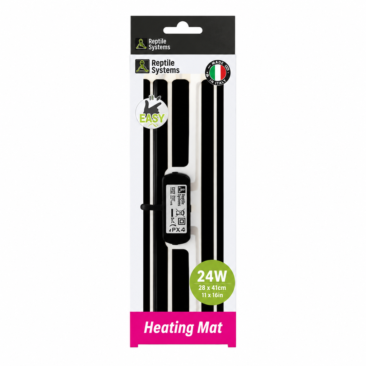 Plaque chauffante Reptile Systems Heating Mat 24 W de 28 × 41 cm pour terrarium.