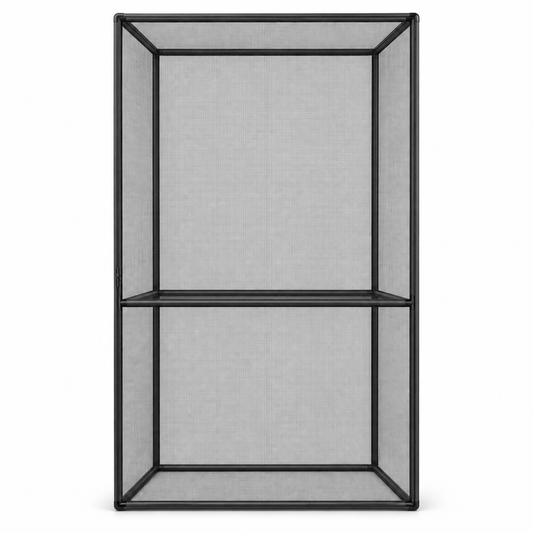 Flexarium Repto Terra Air en maille noire de dimensions 76 × 42 × 122 cm