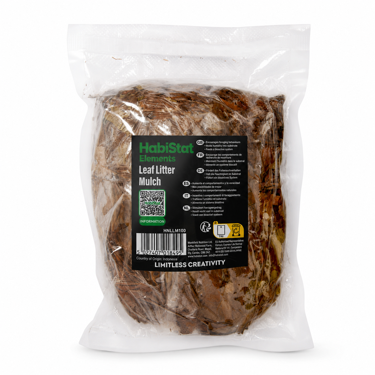 HabiStat Leaf Litter Mulch – Litière de feuilles pour terrarium bioactif